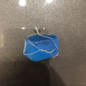 Wire Wrapped Sea Glass Pendant